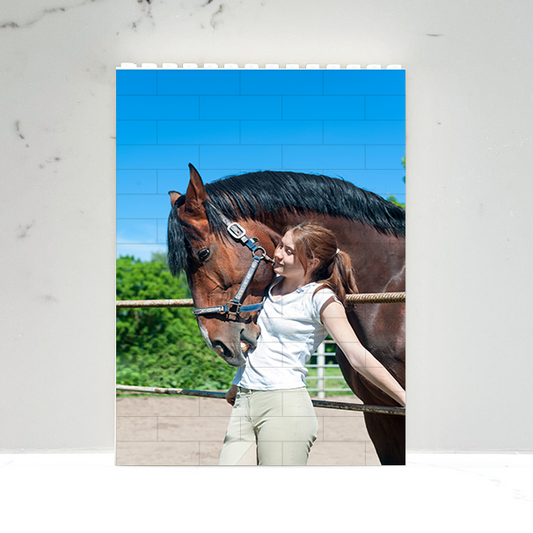 Custom Photo Puzzle - Personalized Brick Puzzle With Interlocking Building Blocks