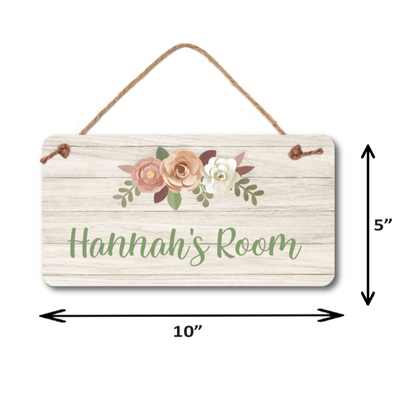 Personalized Name Sign - Durable PVC Custom Door Sign 5"x10" Waterproof