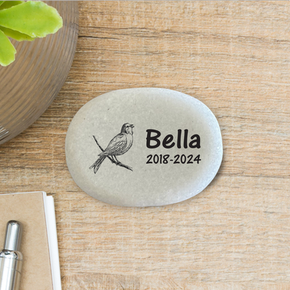 Bird Memorial Stone – Personalized Memorial Gift | Custom Pet Keepsake