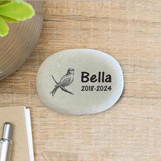 Bird Memorial Stone – Personalized Memorial Gift | Custom Pet Keepsake