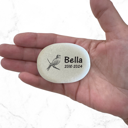 Bird Memorial Stone – Personalized Memorial Gift | Custom Pet Keepsake