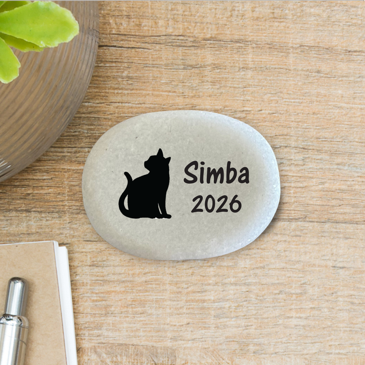 Personalized Cat Memorial | Custom Pet Keepsake Stone