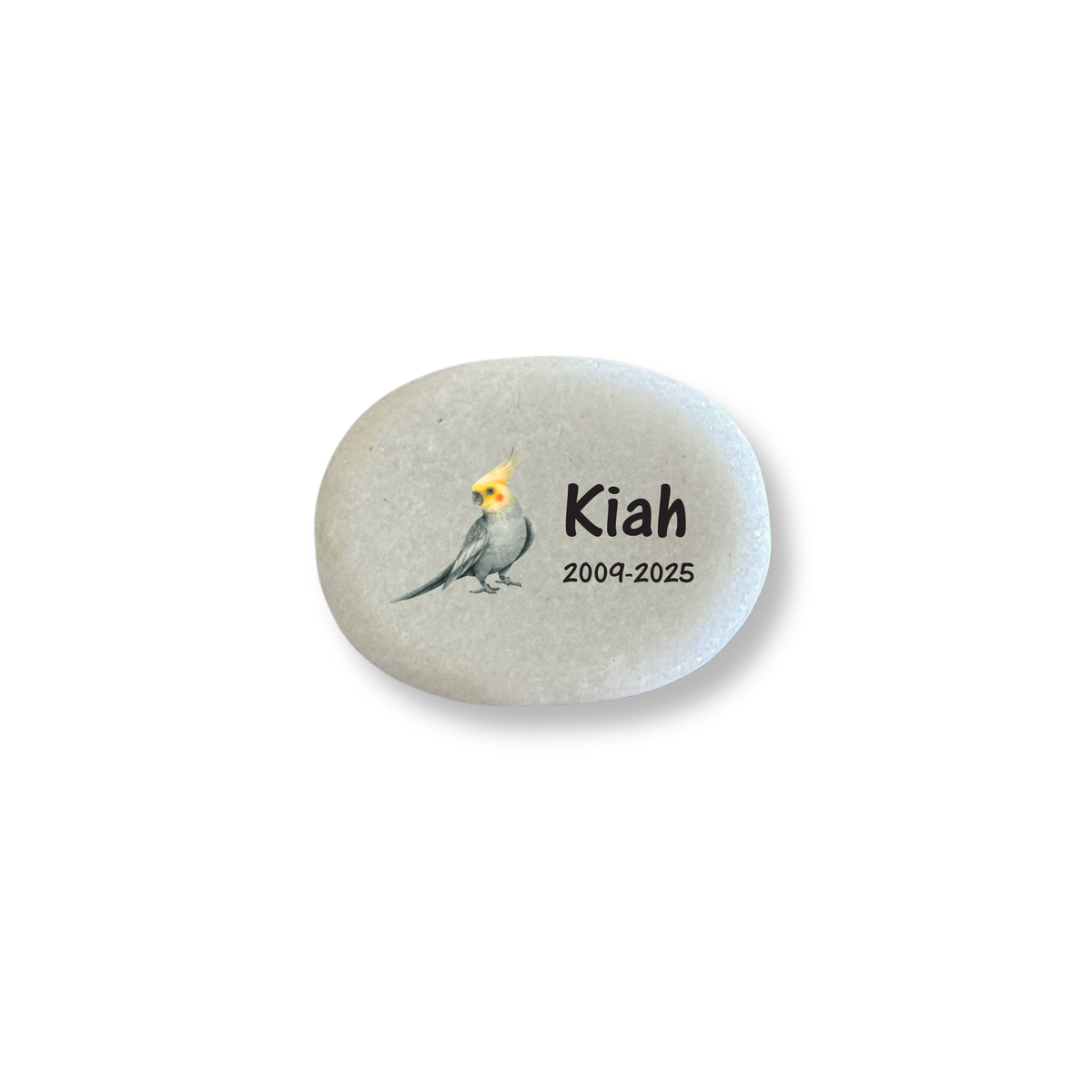 Cockatiel Memorial Stone - Personalized Pet Keepsake | Custom Memorial Gift