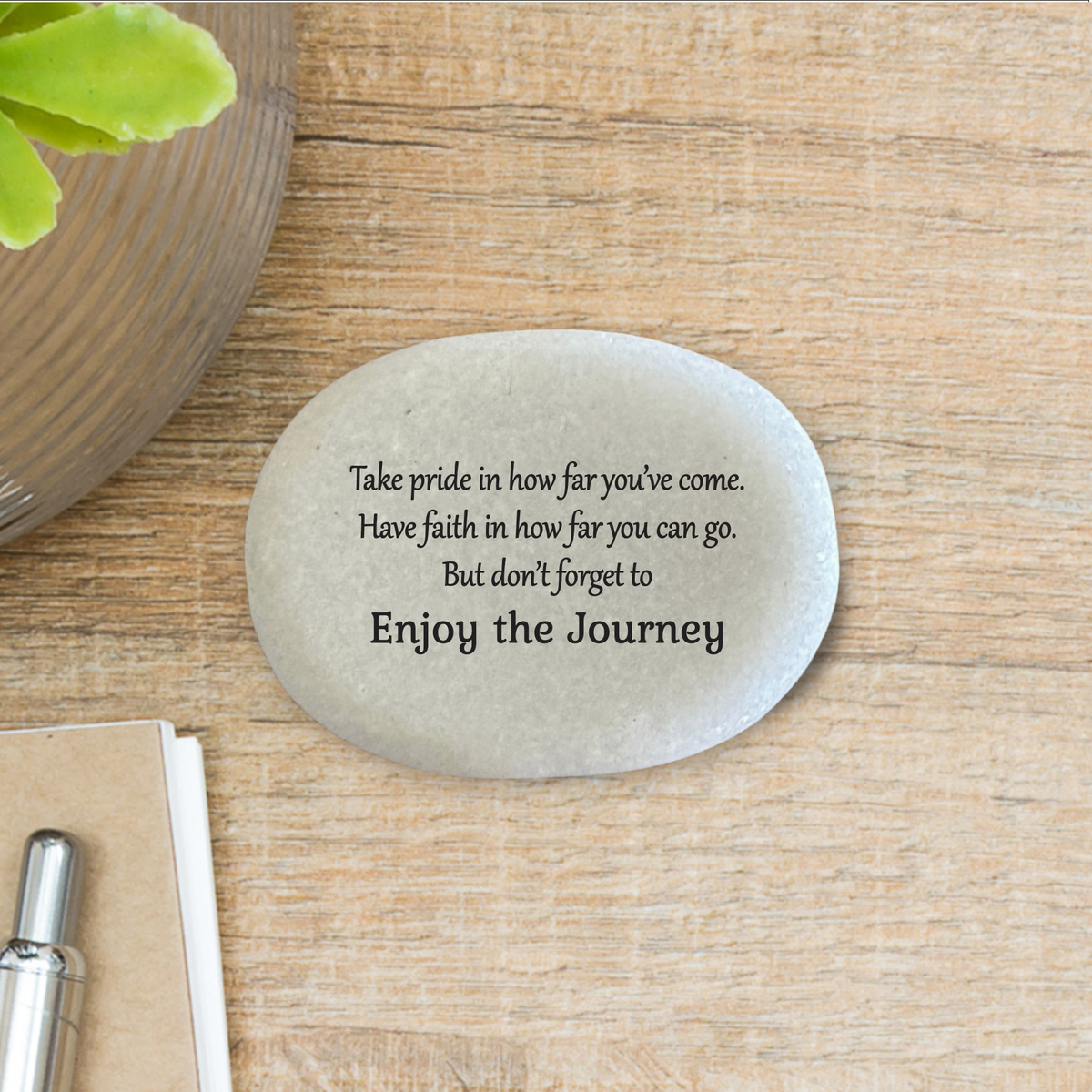 Enjoy the Journey Inspirational gift stone - Small Marble Stone