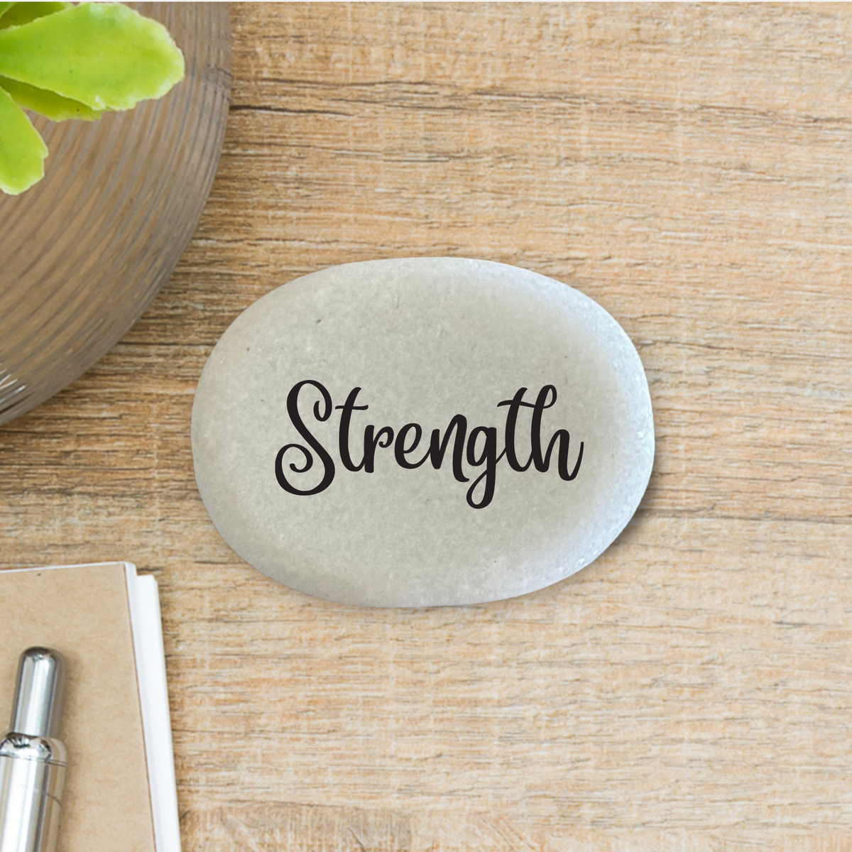 Strength Stone - Small Message Stone for Encouragement & Healing