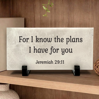 Jeremiah 29:11 Stone - Custom Bible Verse Stone | Christian Art Plaque