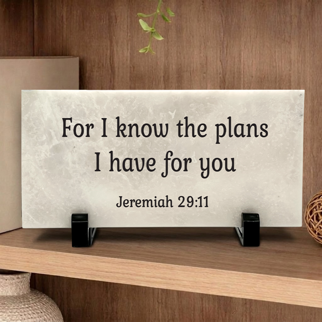 Jeremiah 29:11 Stone - Custom Bible Verse Stone | Christian Art Plaque