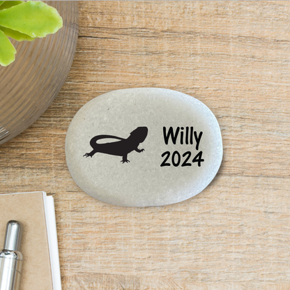 Bearded Dragon Memorial Stone - Personalized Pet Memorial Keepsake Gift