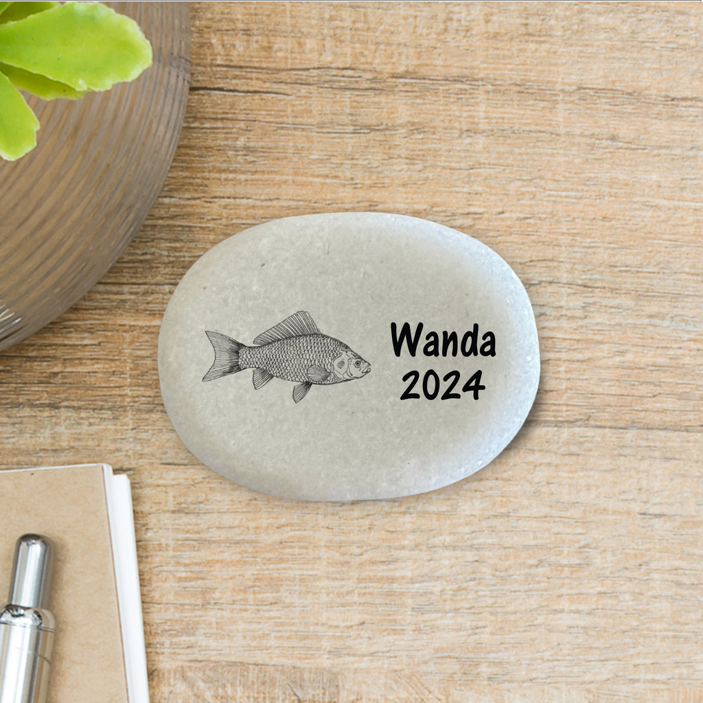 Fish Memorial Stone - Personalized Pet Sympathy Gift | Memorial Keepsake