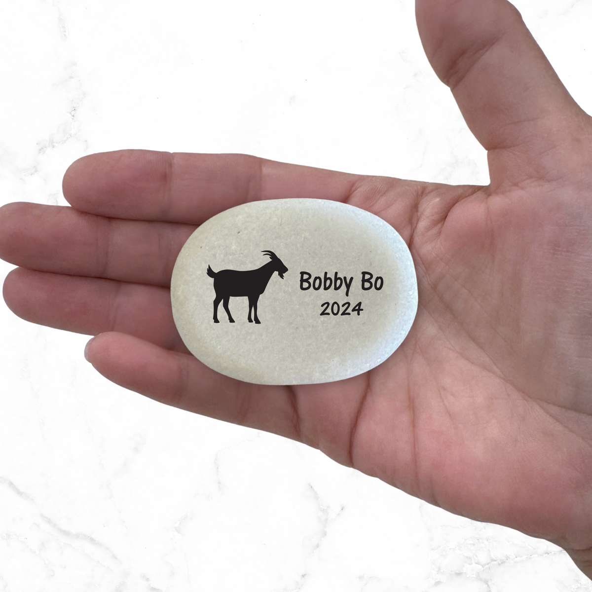 Goat Memorial Stone - Personalized Pet Keepsake | Custom Memorial Gift