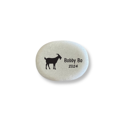 Goat Memorial Stone - Personalized Pet Keepsake | Custom Memorial Gift