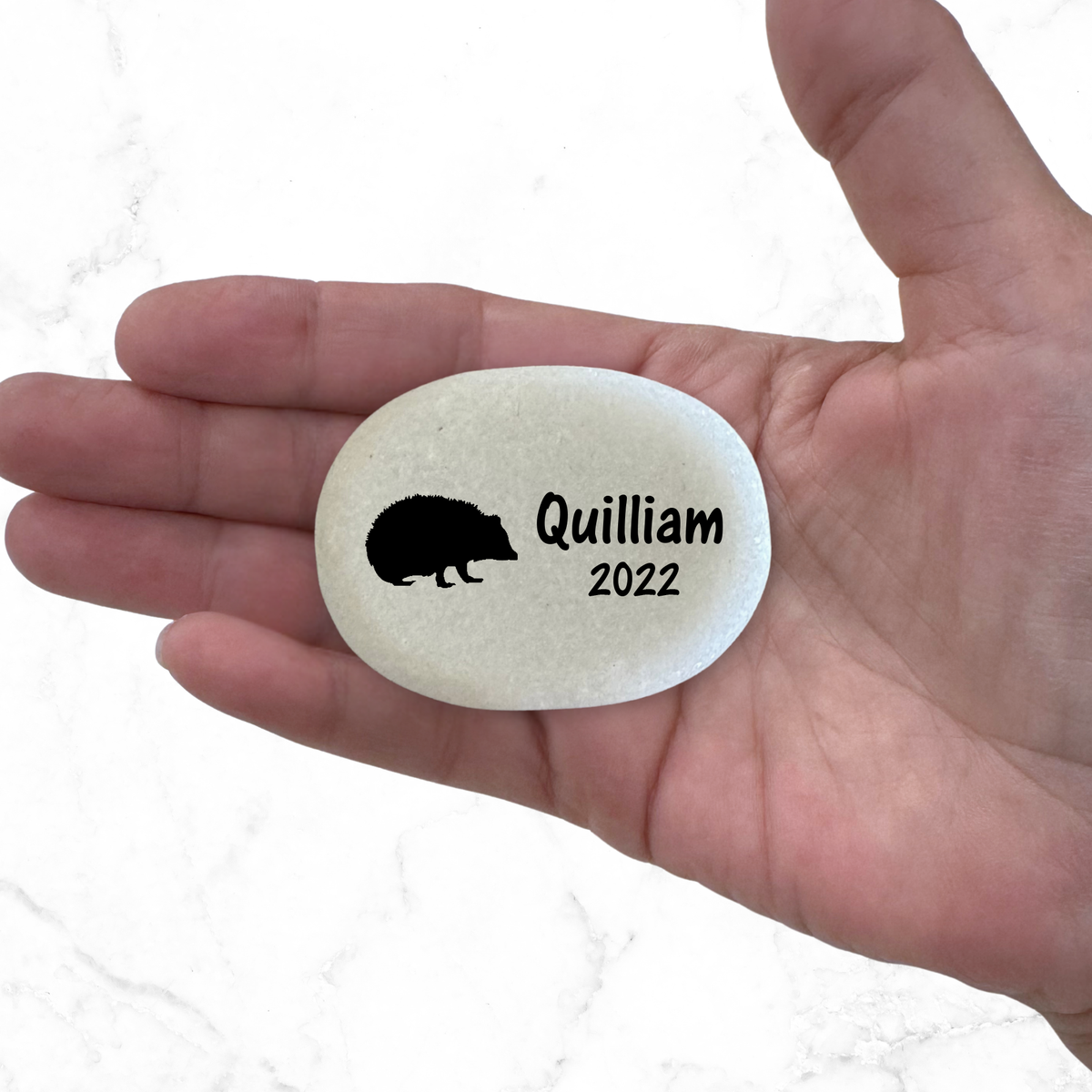 Hedgehog Memorial Stone - Personalized Pet Keepsake | Custom Memorial Gift