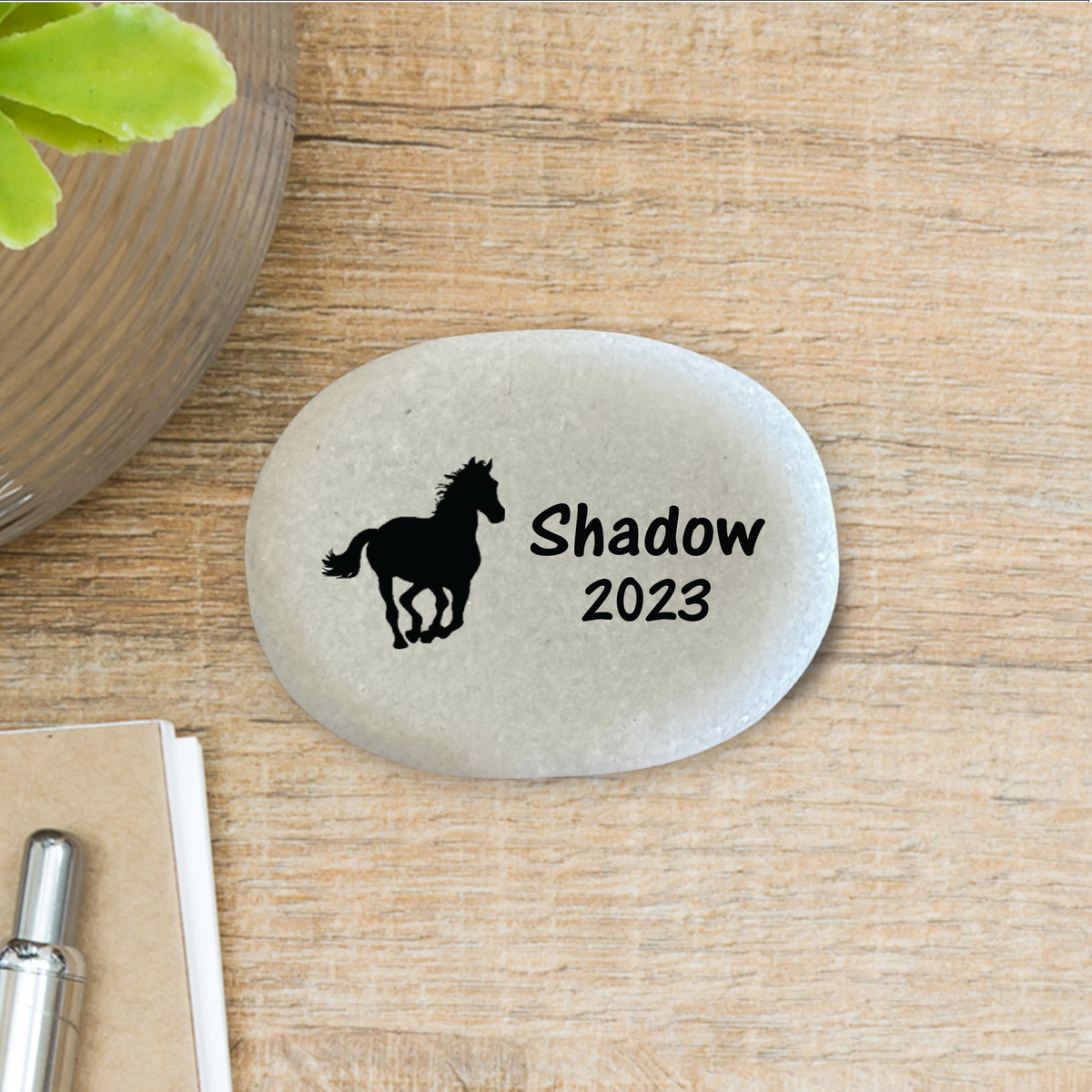 Horse Memorial Stone - Personalized Custom Keepsake For Pet Loss Remembrance