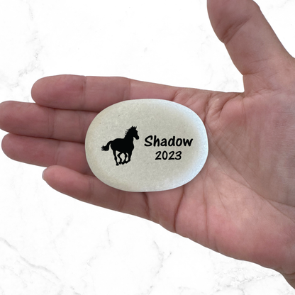 Horse Memorial Stone - Personalized Custom Keepsake For Pet Loss Remembrance