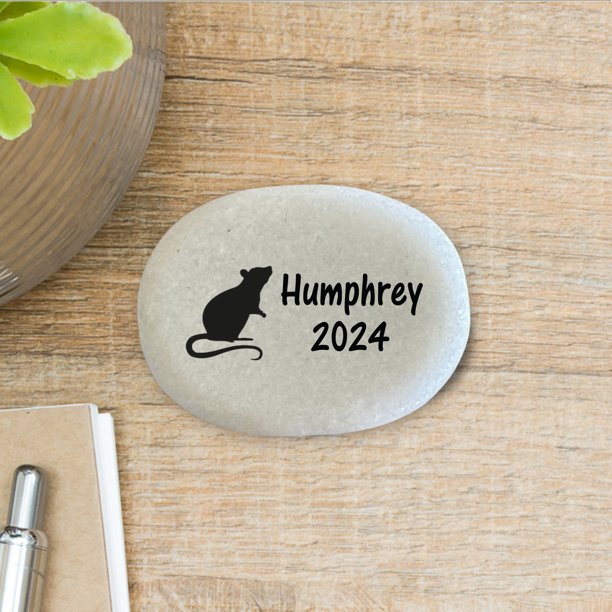 Rat Memorial Stone - Personalized Pet Loss Keepsake | Custom Memorial Gift