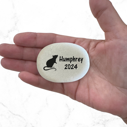 Rat Memorial Stone - Personalized Pet Loss Keepsake | Custom Memorial Gift