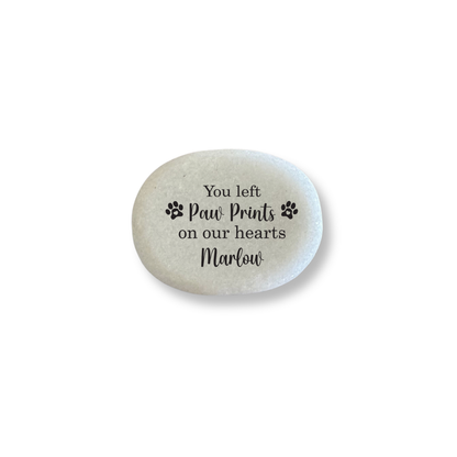 Dog Memorial Stone - Personalized Pet Memorial Stone | Paw Print Keepsake
