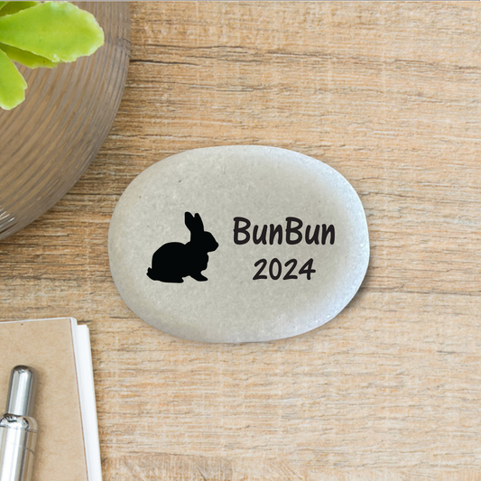 Rabbit Memorial Stone - Personalized Pet Memorial Keepsake | Custom Memorial Gift