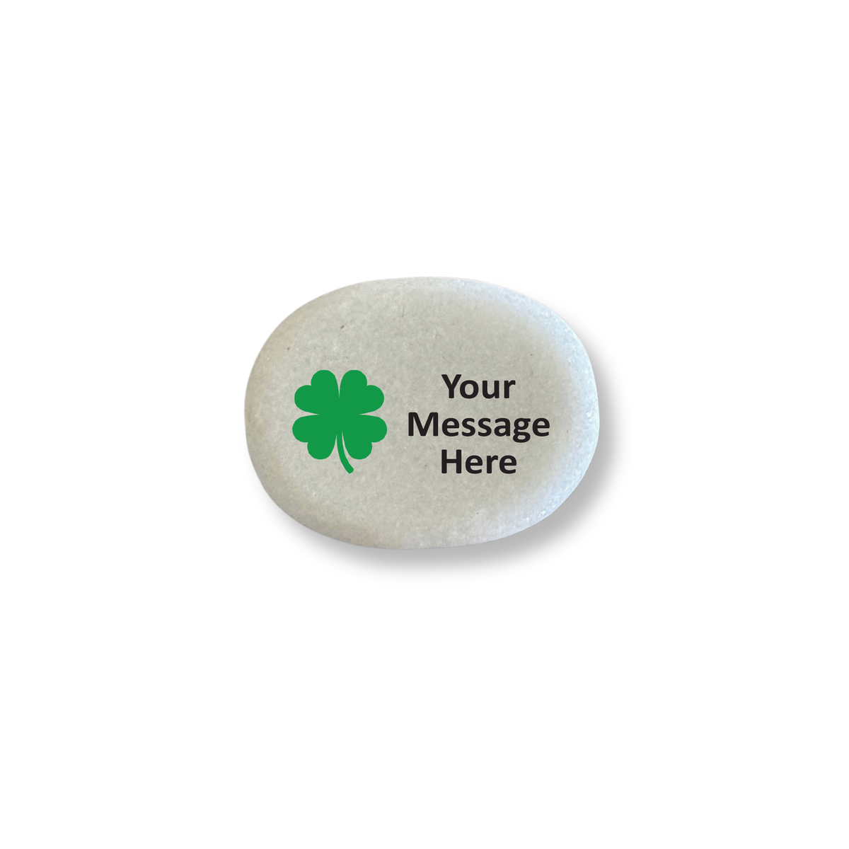Custom Shamrock Stone - Personalized Gift Idea | Lucky Charm Rock
