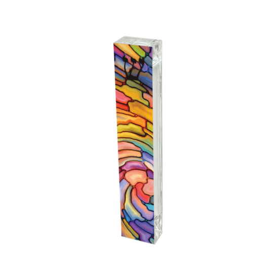 Acrylic Mezuzah Case – Stained Glass Mezuzah Colorful Custom Gift