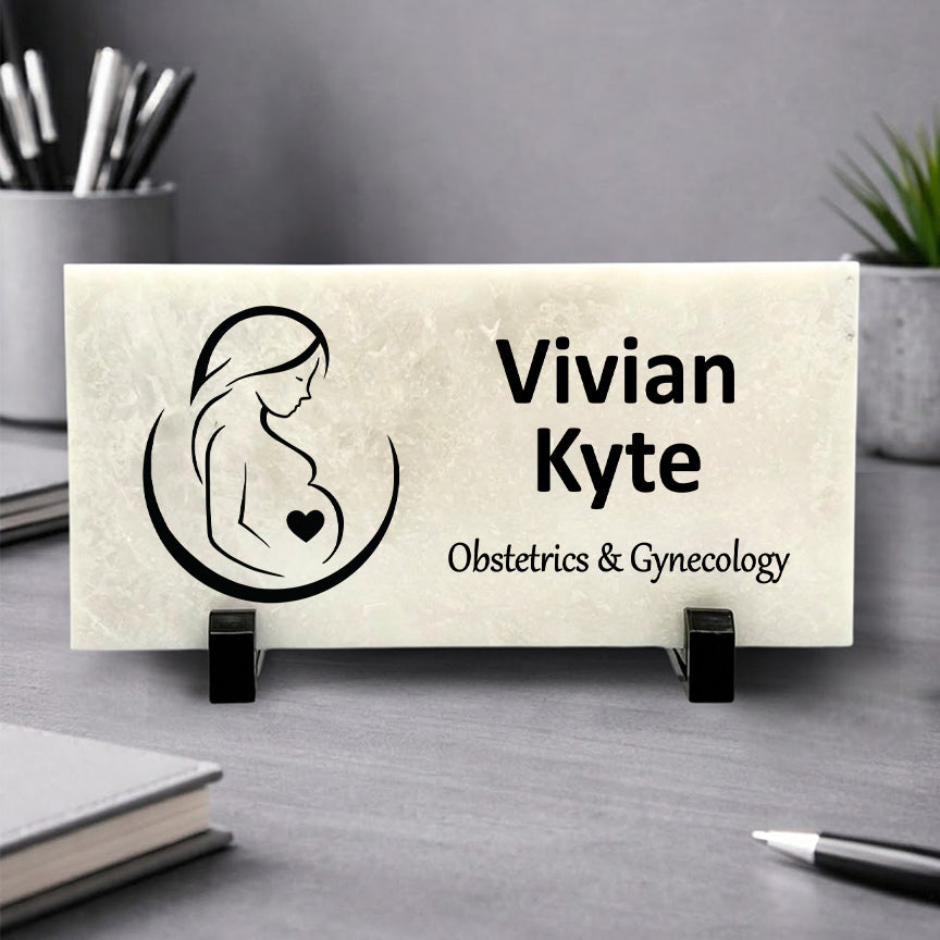 OB-GYN Marble Desk Name Plate