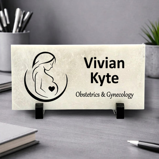 OB-GYN Marble Desk Name Plate