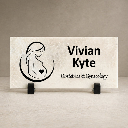 OB-GYN Marble Desk Name Plate