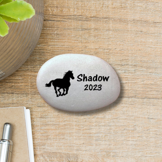 Horse Memorial Stone - Personalized Custom Keepsake For Pet Loss Remembrance