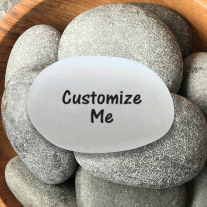 Personalized Memorial Stone - Custom Printed Stones | Handcrafted Rock Gift featuring memorial design with your custom person