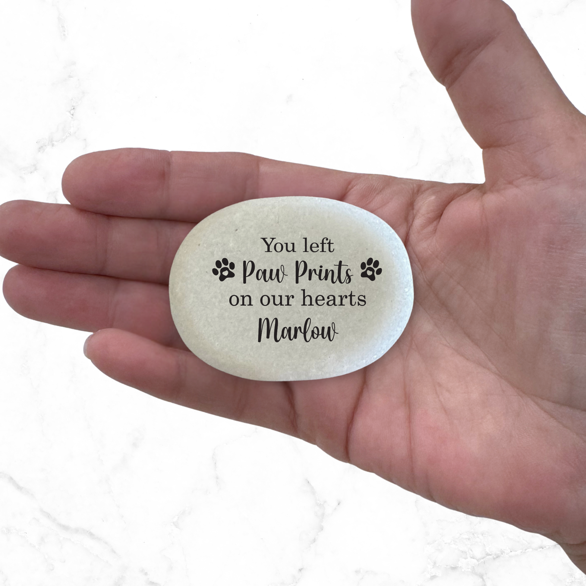 Dog Memorial Stone - Personalized Pet Memorial Stone | Paw Print Keepsake