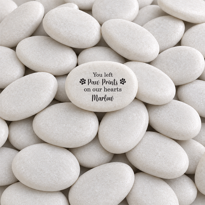 Dog Memorial Stone - Personalized Pet Memorial Stone | Paw Print Keepsake