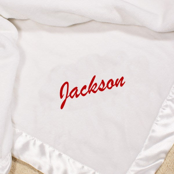 Personalized Baby Blanket – Soft Baby Fleece Blanket with Custom Name Embroidery