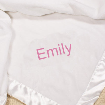 Personalized Baby Blanket – Soft Baby Fleece Blanket with Custom Name Embroidery