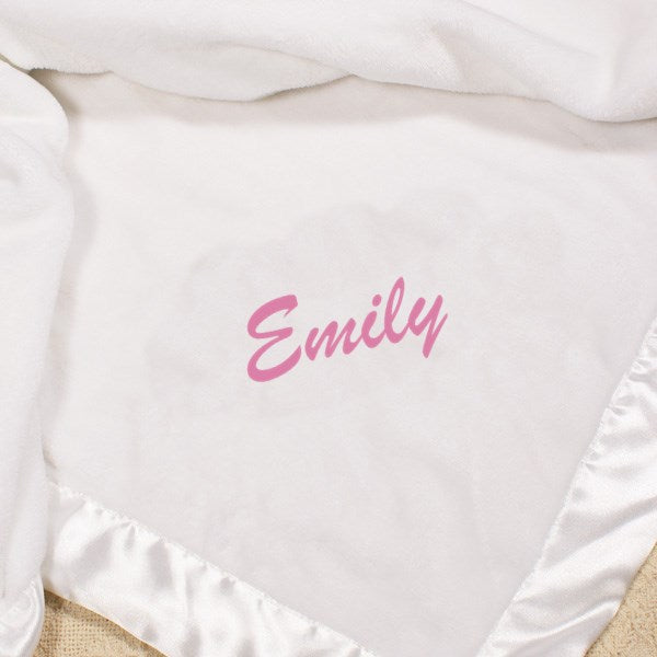 Personalized Baby Blanket – Soft Baby Fleece Blanket with Custom Name Embroidery