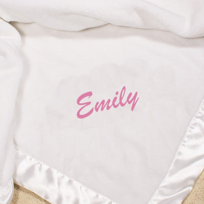 Personalized Baby Blanket – Soft Baby Fleece Blanket with Custom Name Embroidery