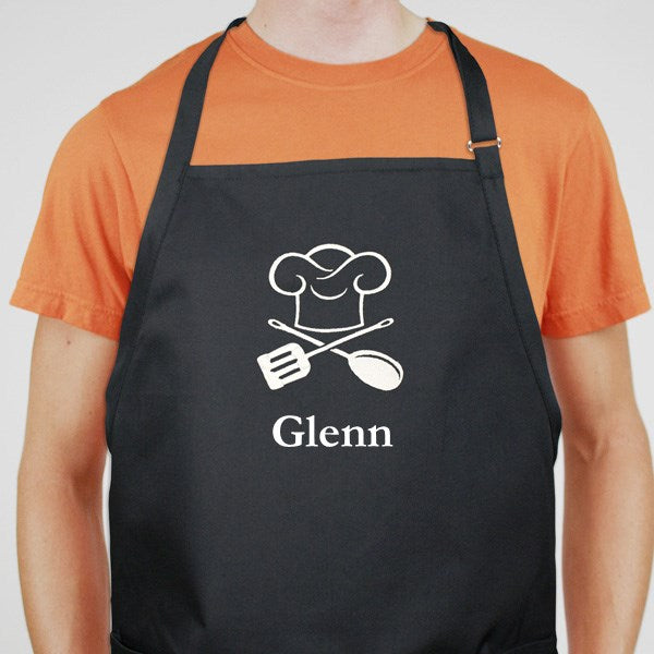 Personalized Chef Apron - Custom Cooking Apron With Pockets & Adjustable Neck Strap