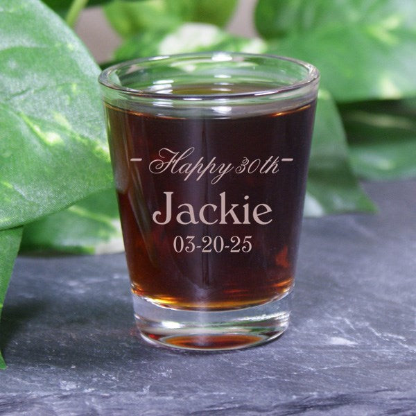 Personalized Shot Glass - Custom Name Engraved Keepsake Gift for Weddings & Birthdays