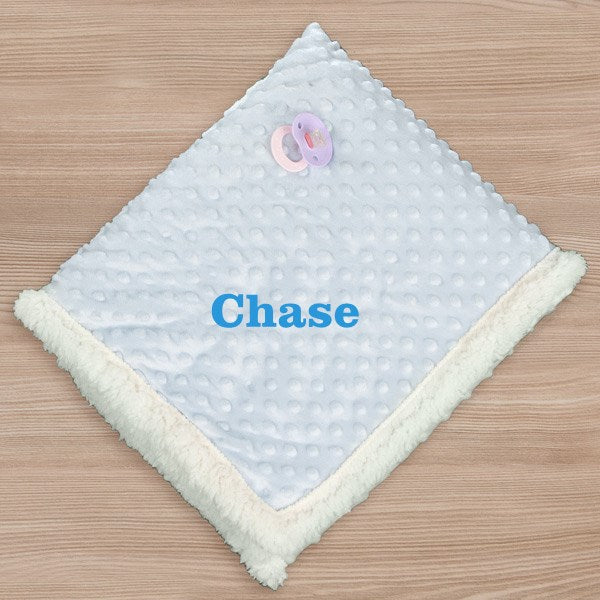 Personalized Baby Blanket – Custom Embroidered Name Sherpa Plush Cozy Gift