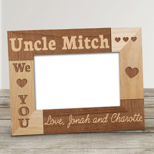 Personalized We Love You Picture Frame – Engraved Custom Message