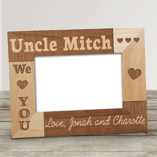 Personalized We Love You Picture Frame – Engraved Custom Message