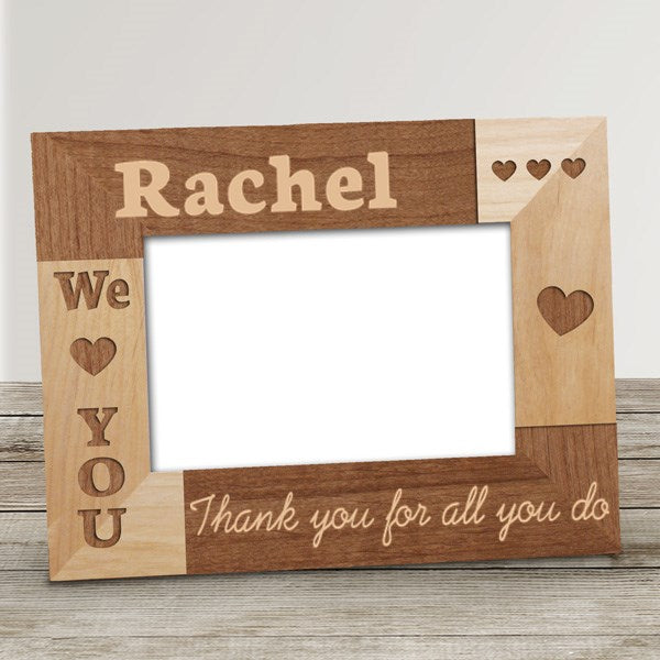 Personalized We Love You Picture Frame – Engraved Custom Message