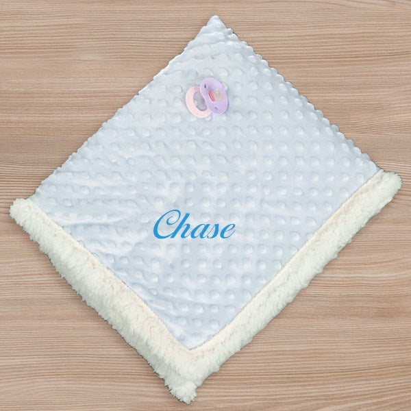 Personalized Baby Blanket – Custom Embroidered Name Sherpa Plush Cozy Gift