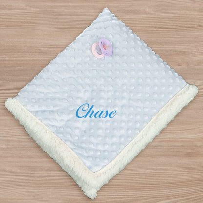 Personalized Baby Blanket – Custom Embroidered Name Sherpa Plush Cozy Gift