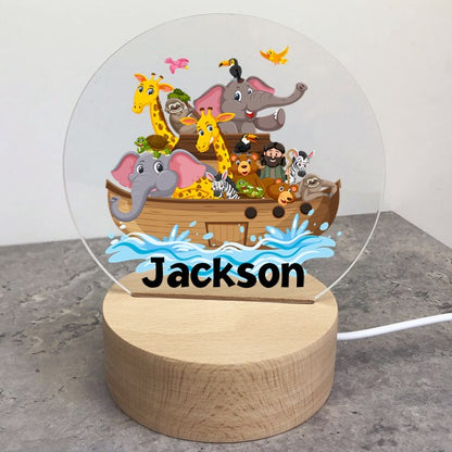 Noah's Ark LED Personalized Night Light – Custom Kids Acrylic Light