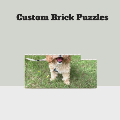 Custom Engagement Gift - Photo Brick Puzzle | Personalized Puzzle Blocks for Couples