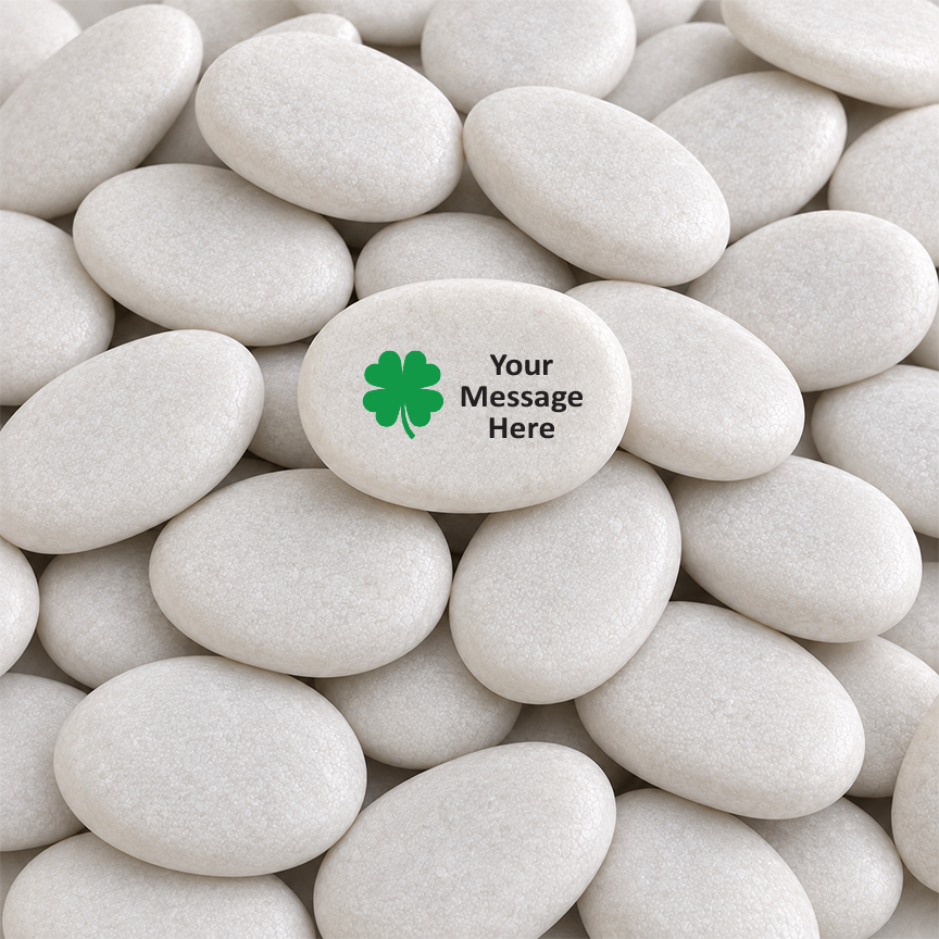 Custom Shamrock Stone - Personalized Gift Idea | Lucky Charm Rock