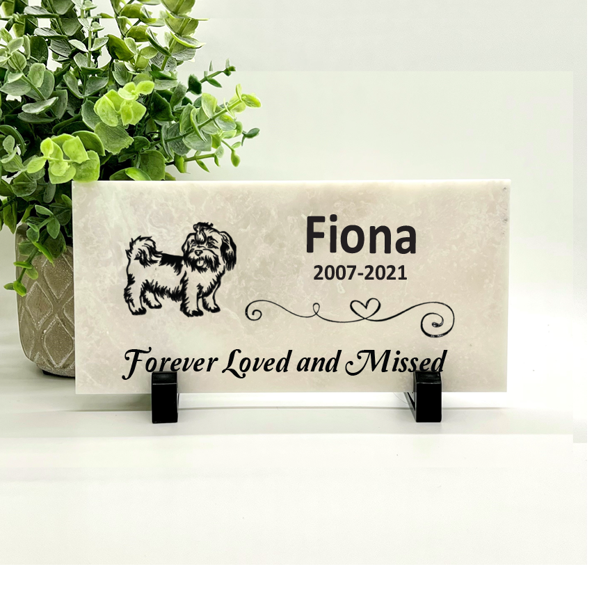 Shih Tzu Memorial Stone - Personalized Pet Memorial - Custom Stone