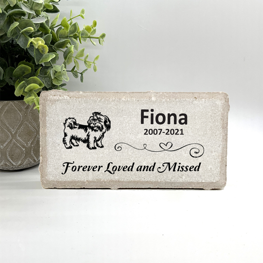 Shih Tzu Memorial Stone - Personalized Pet Memorial - Custom Stone