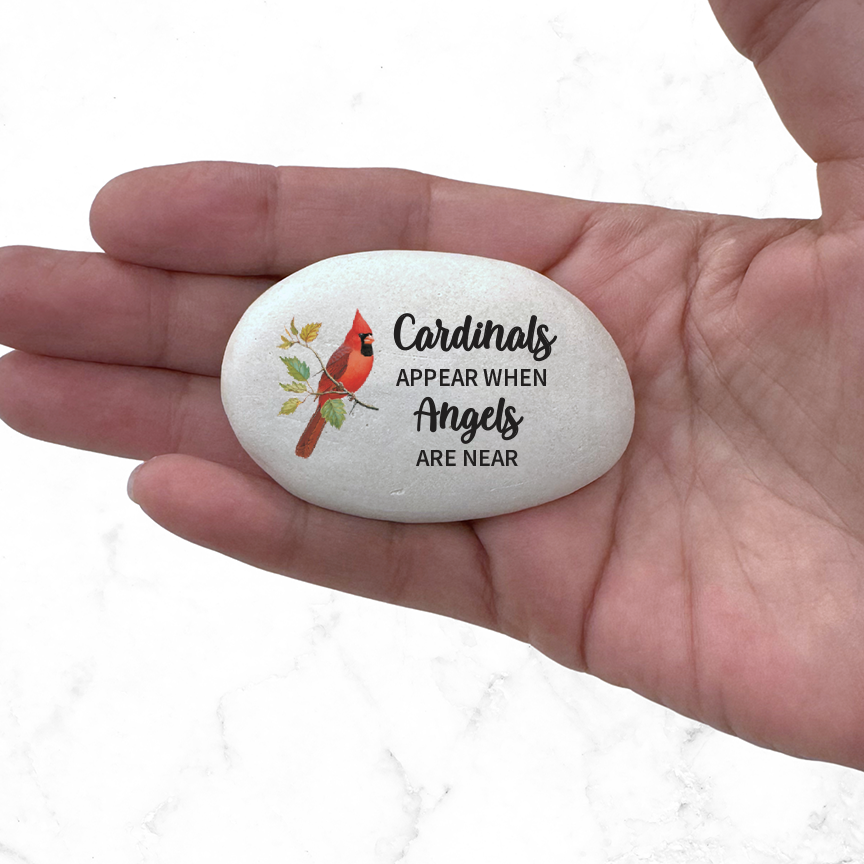Cardinal Memorial Stone – Personalized Sympathy Gift | Keepsake Remembrance Rock