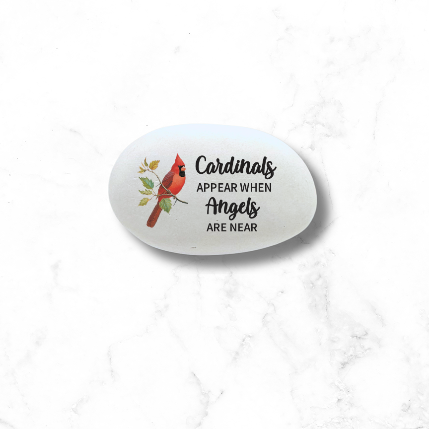 Cardinal Memorial Stone – Personalized Sympathy Gift | Keepsake Remembrance Rock